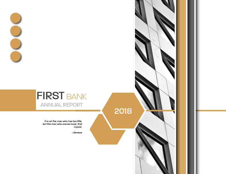 First Bank annual report cover page